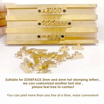 Amazon.com: ZONEPACK Hot Stamping Machine Brass Letters 2/3